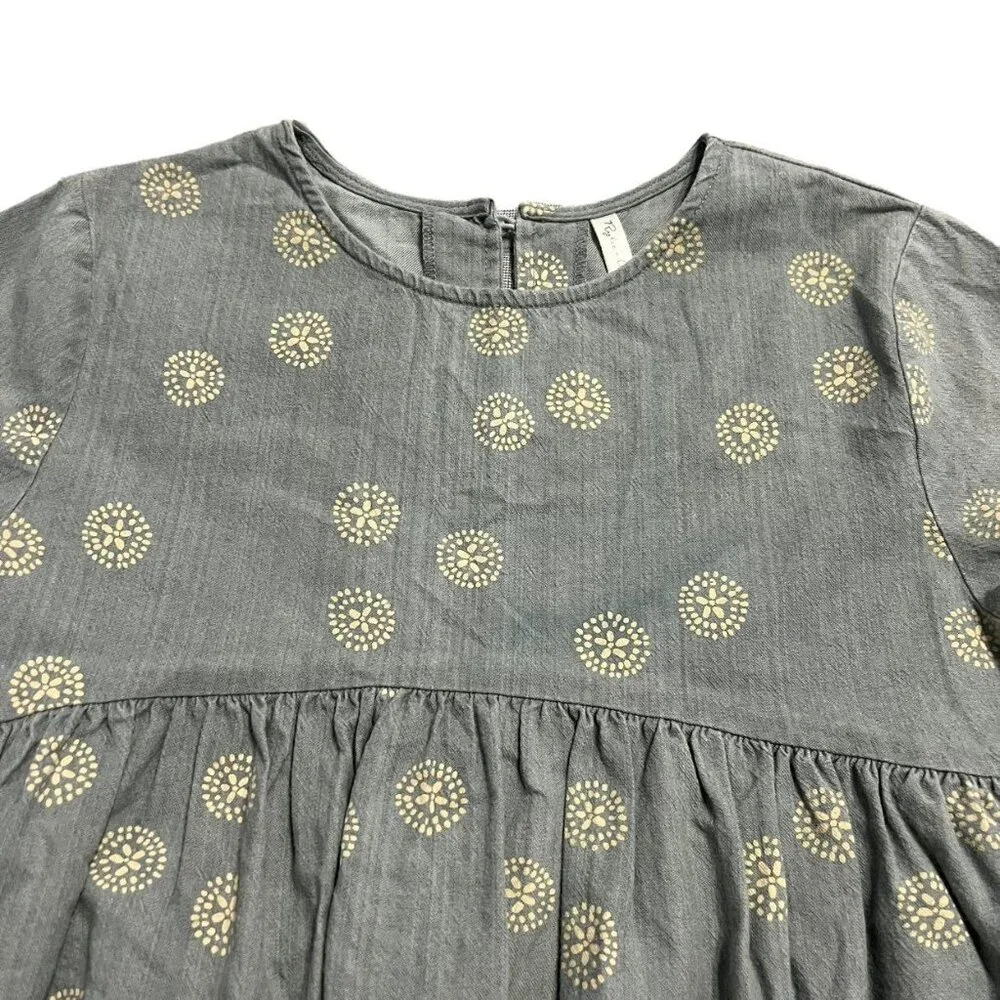 Rylee + Cru 8-9Y Sand Dollar Print Bell Sleeve Dress